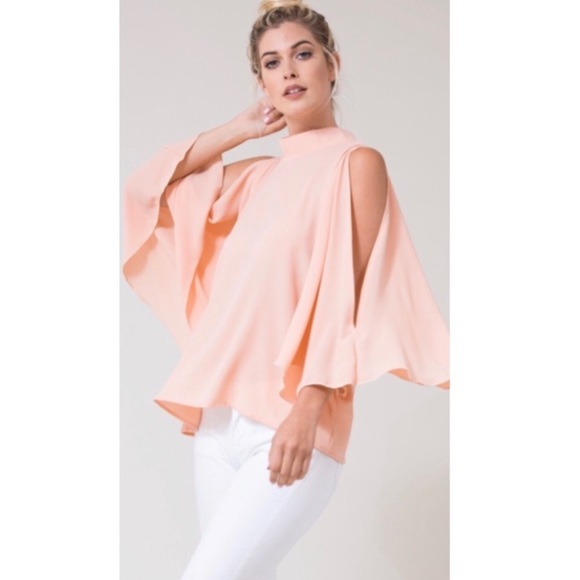 Open Shoulder Top with Kimono Sleeves - Picture 6 of 6